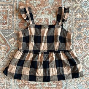 Who What Wear Target black tan Buffalo check top M